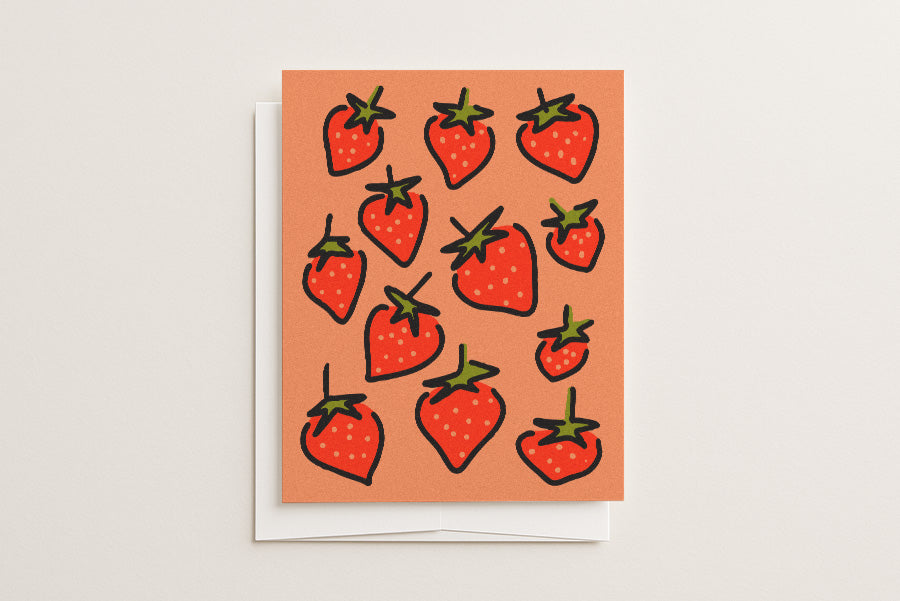 Strawberries - Blank Card