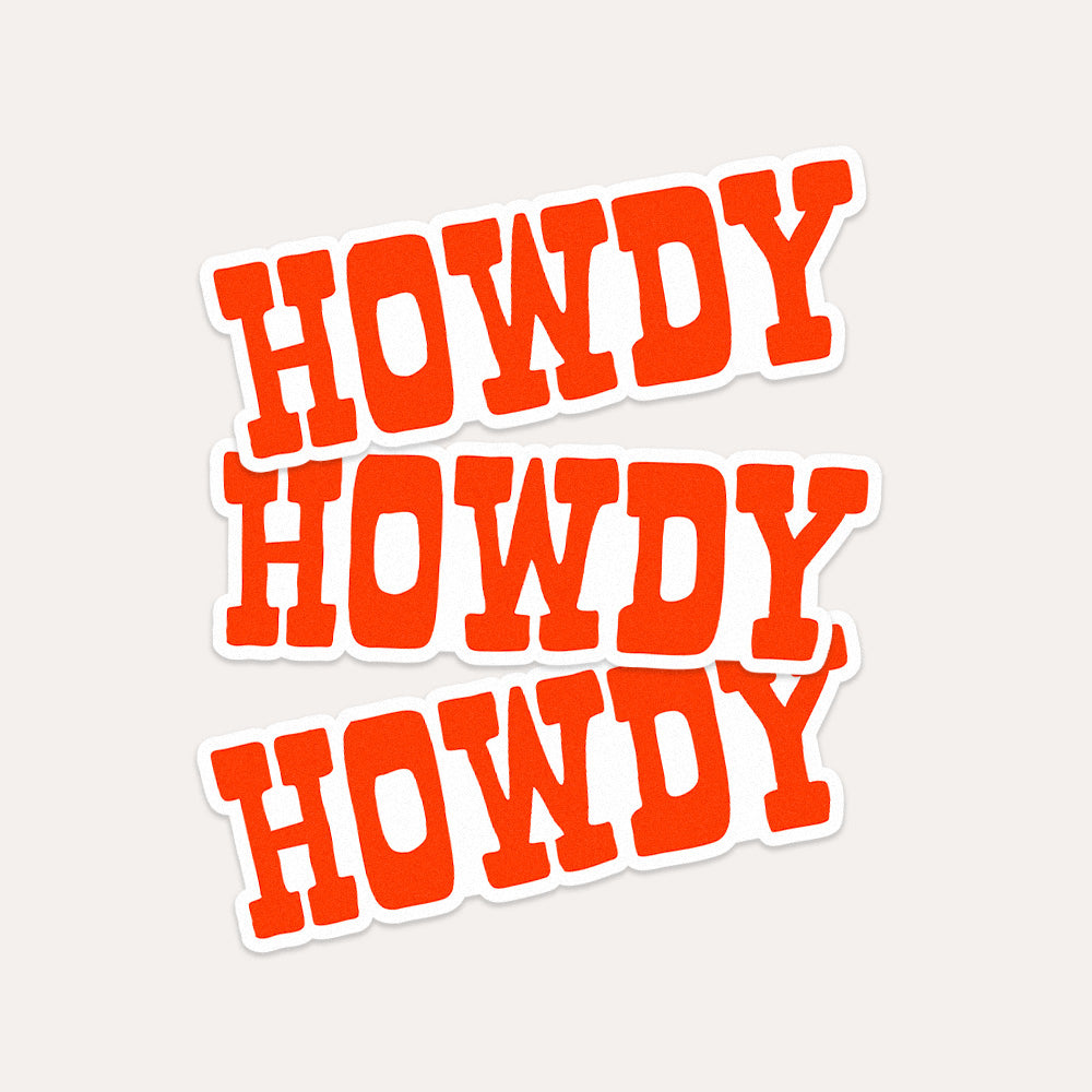 Red Howdy - Vinyl Sticker