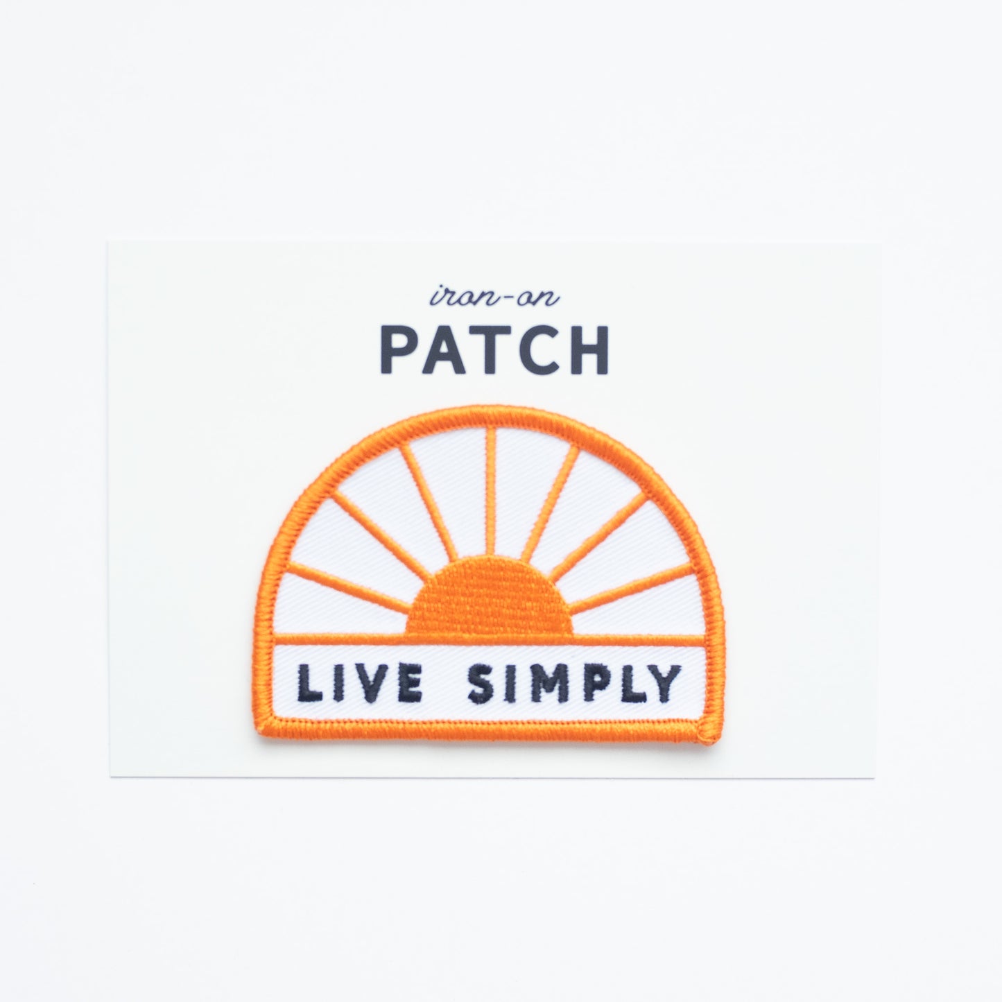 Live Simply Sun - Iron On Patch
