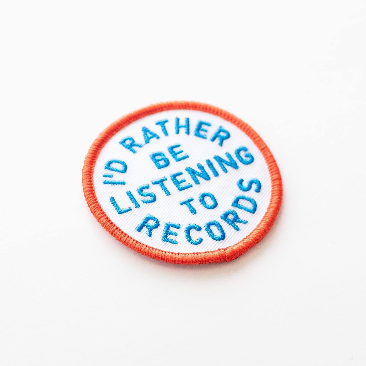 I'd Rather be Listening to Records - Iron On Patch