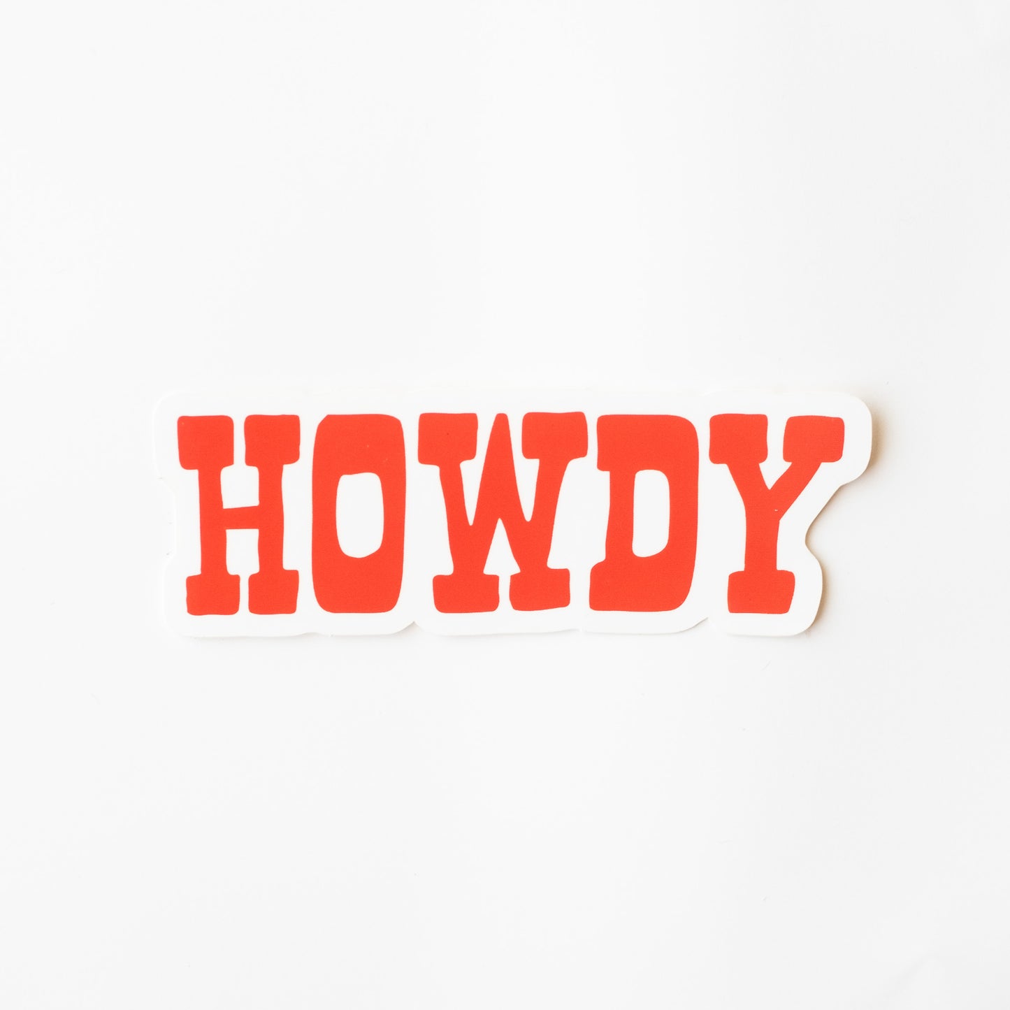 Red Howdy Vinyl Sticker