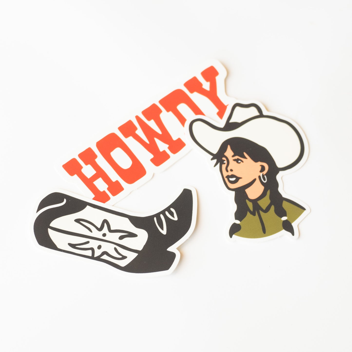 Country Cowgirl Three Pack of Vinyl Stickers