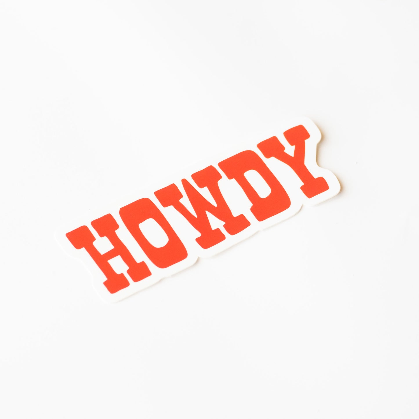 Red Howdy Vinyl Sticker