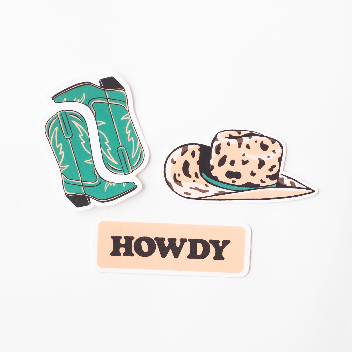 Howdy Three Pack of Vinyl Stickers