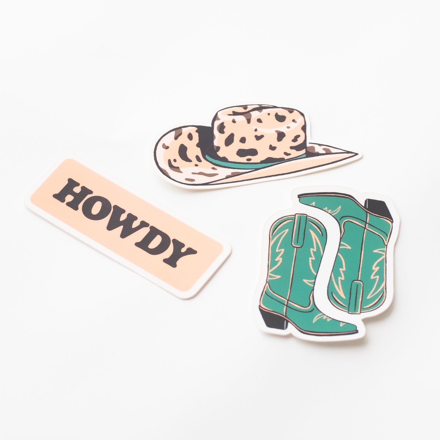 Howdy Three Pack of Vinyl Stickers