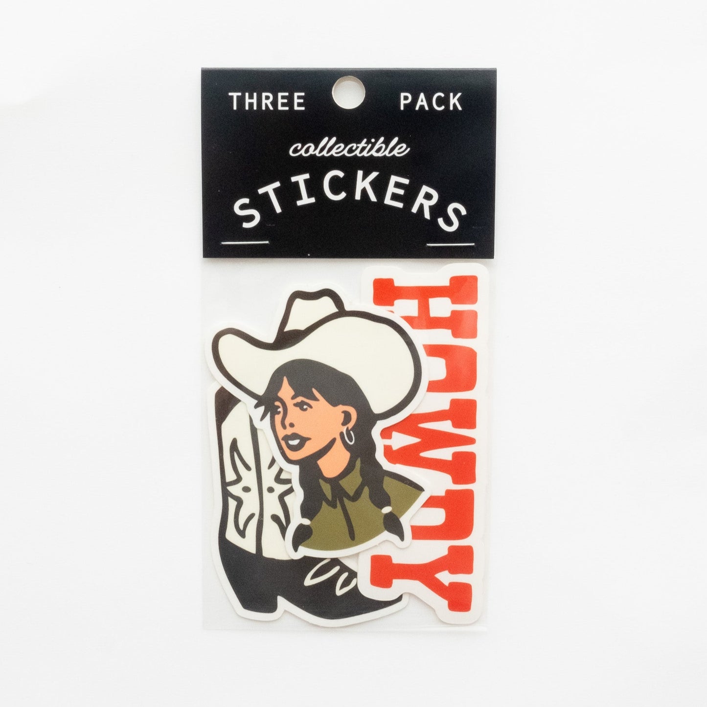 Country Cowgirl Three Pack of Vinyl Stickers