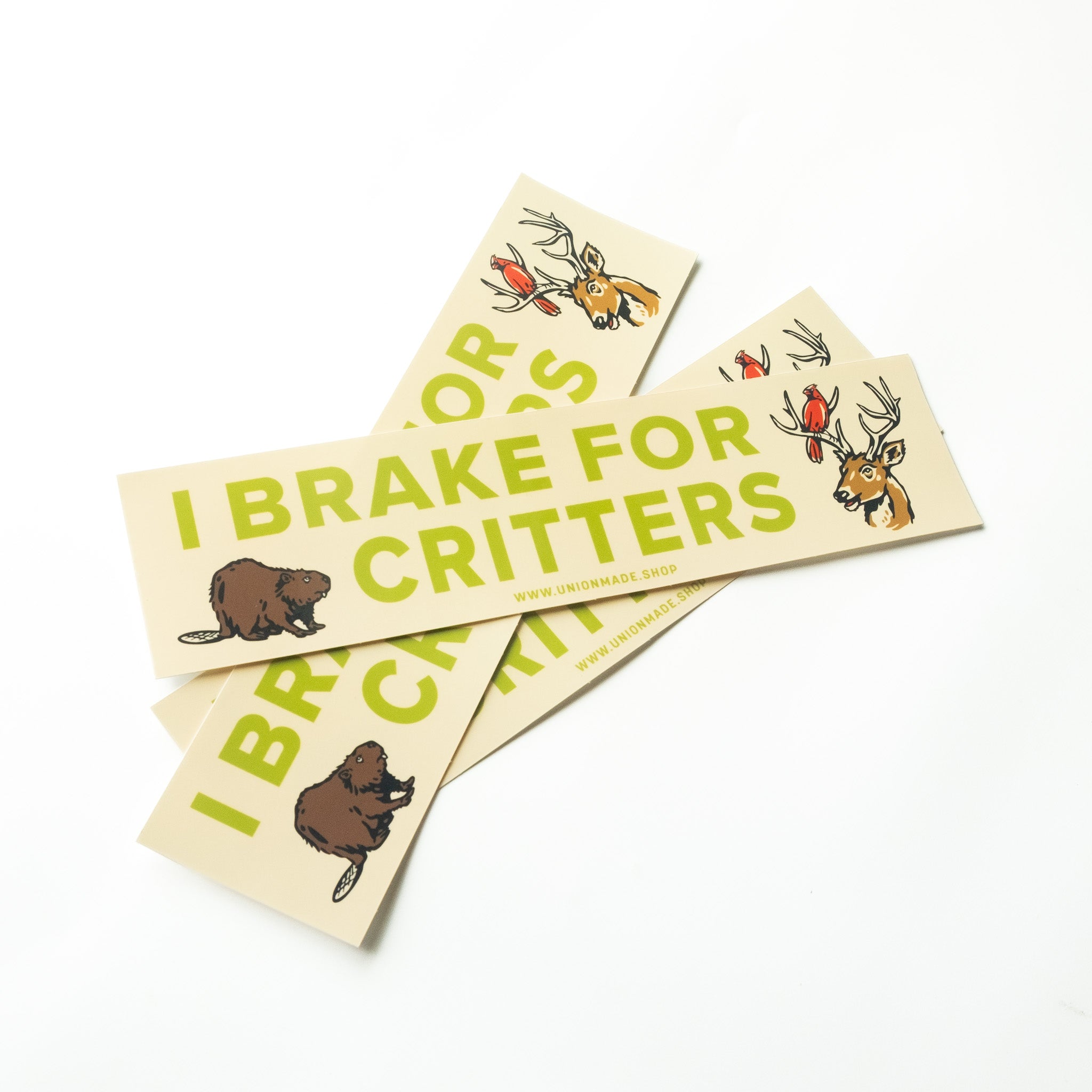 I Brake For Critters - Bumper Sticker