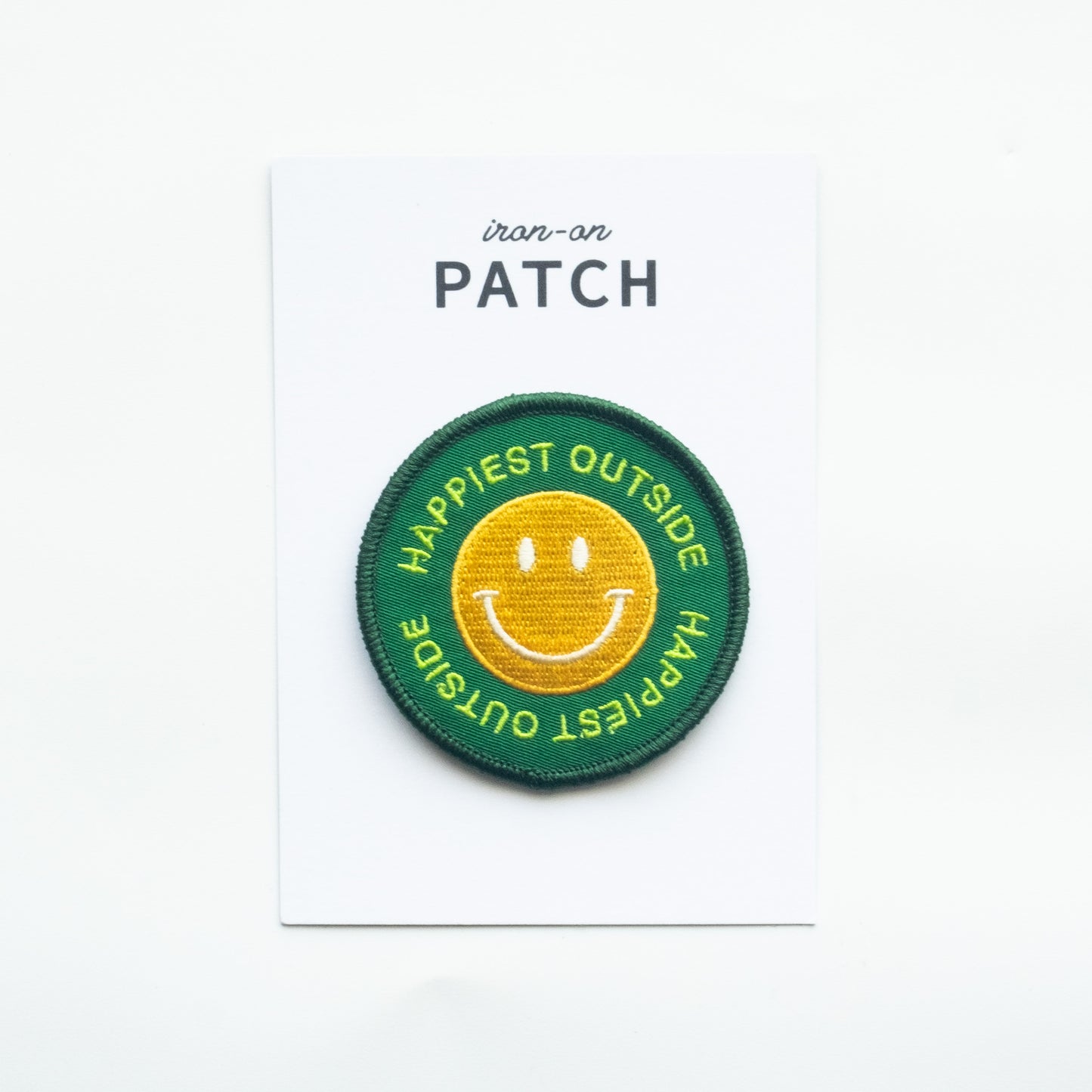 Happiest Outside - Iron On Patch