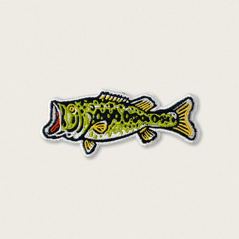Large Mouth Bass - Iron On Patch - Fish