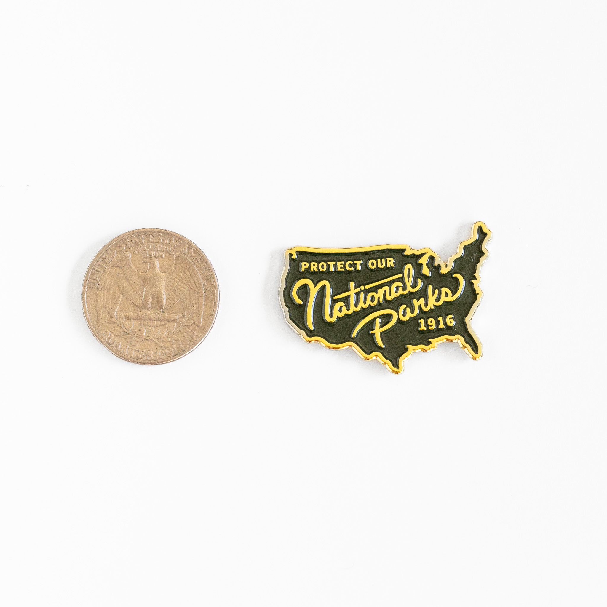 Protect Our National Parks Enamel Pin - Metallic Gold