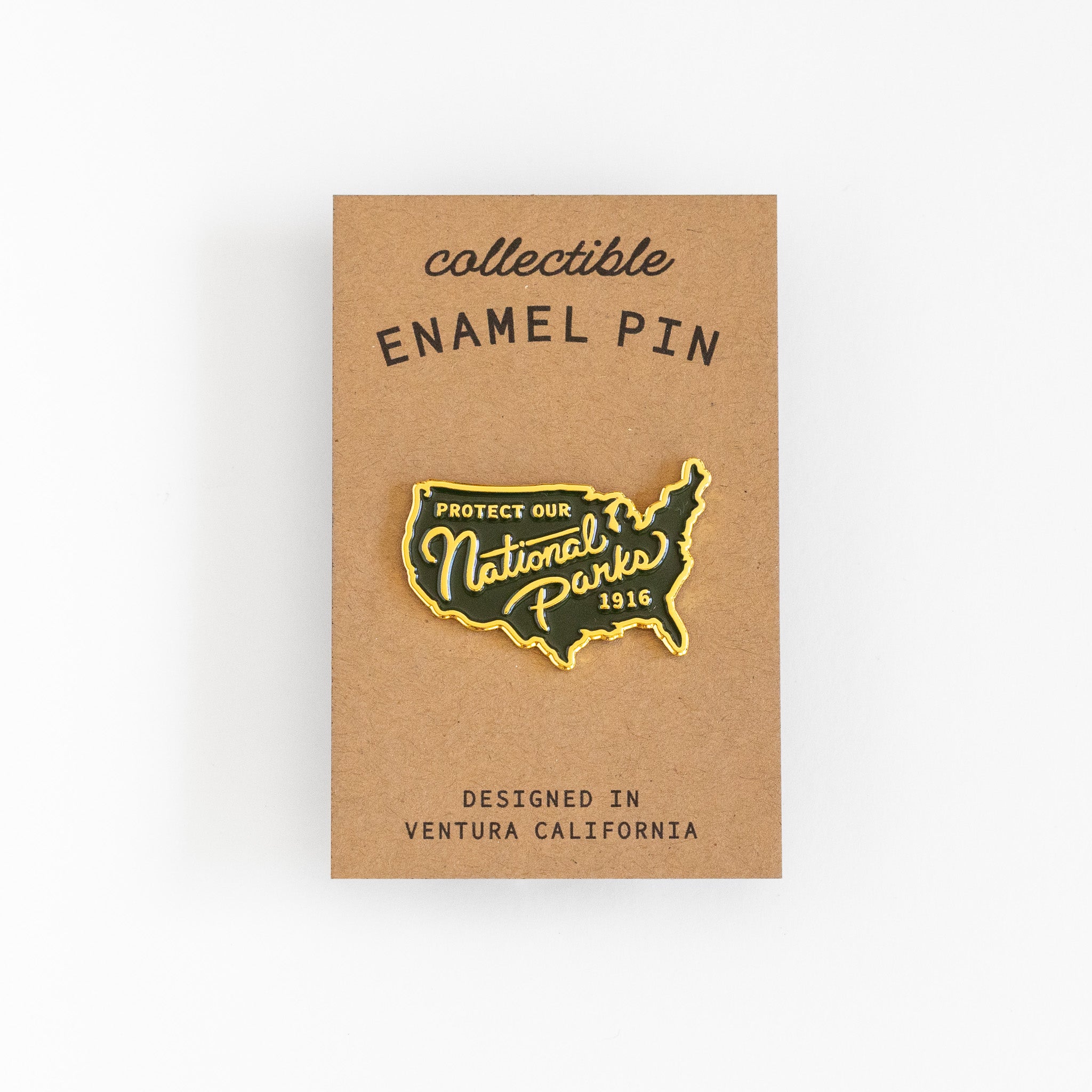 Protect Our National Parks Enamel Pin - Metallic Gold