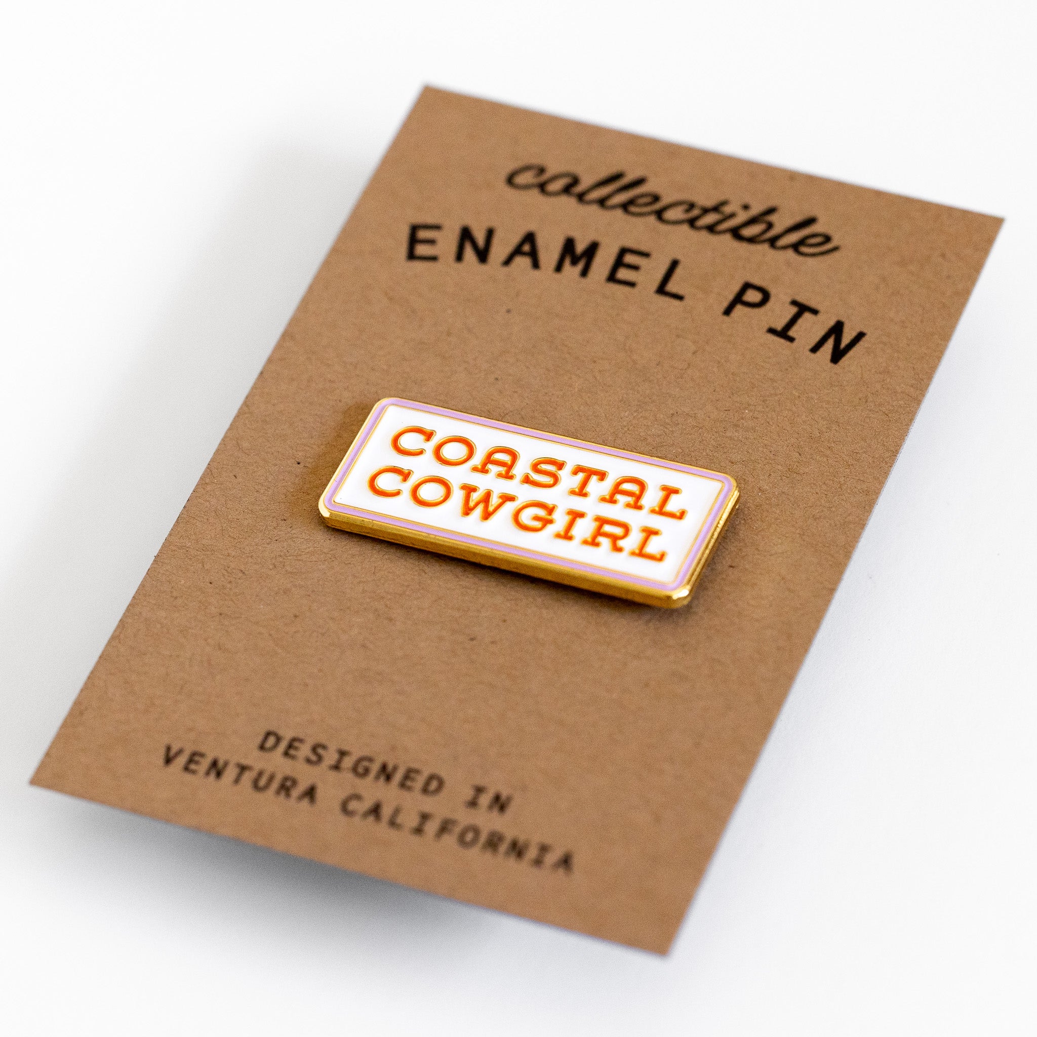 Coastal Cowgirl Enamel Pin - Metallic Gold