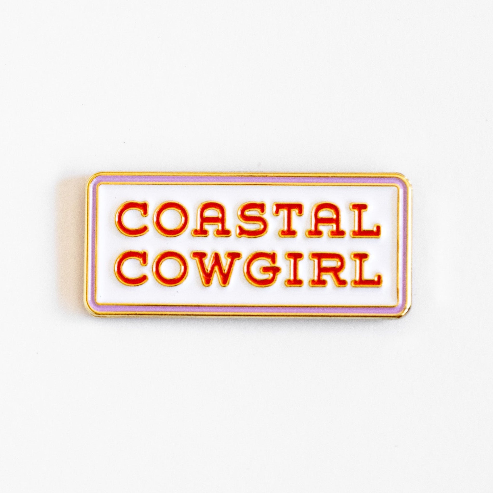 Coastal Cowgirl Enamel Pin - Metallic Gold