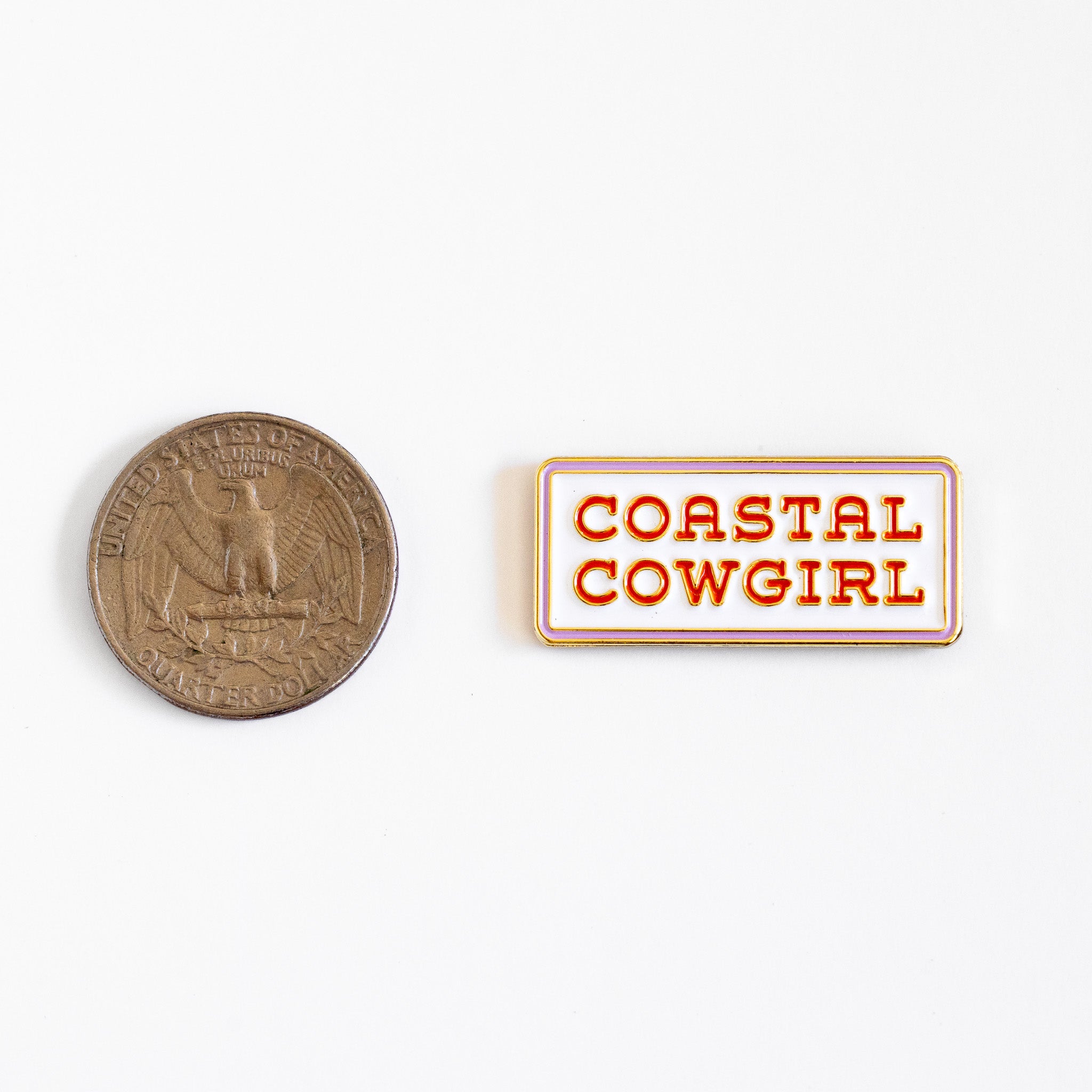 Coastal Cowgirl Enamel Pin - Metallic Gold