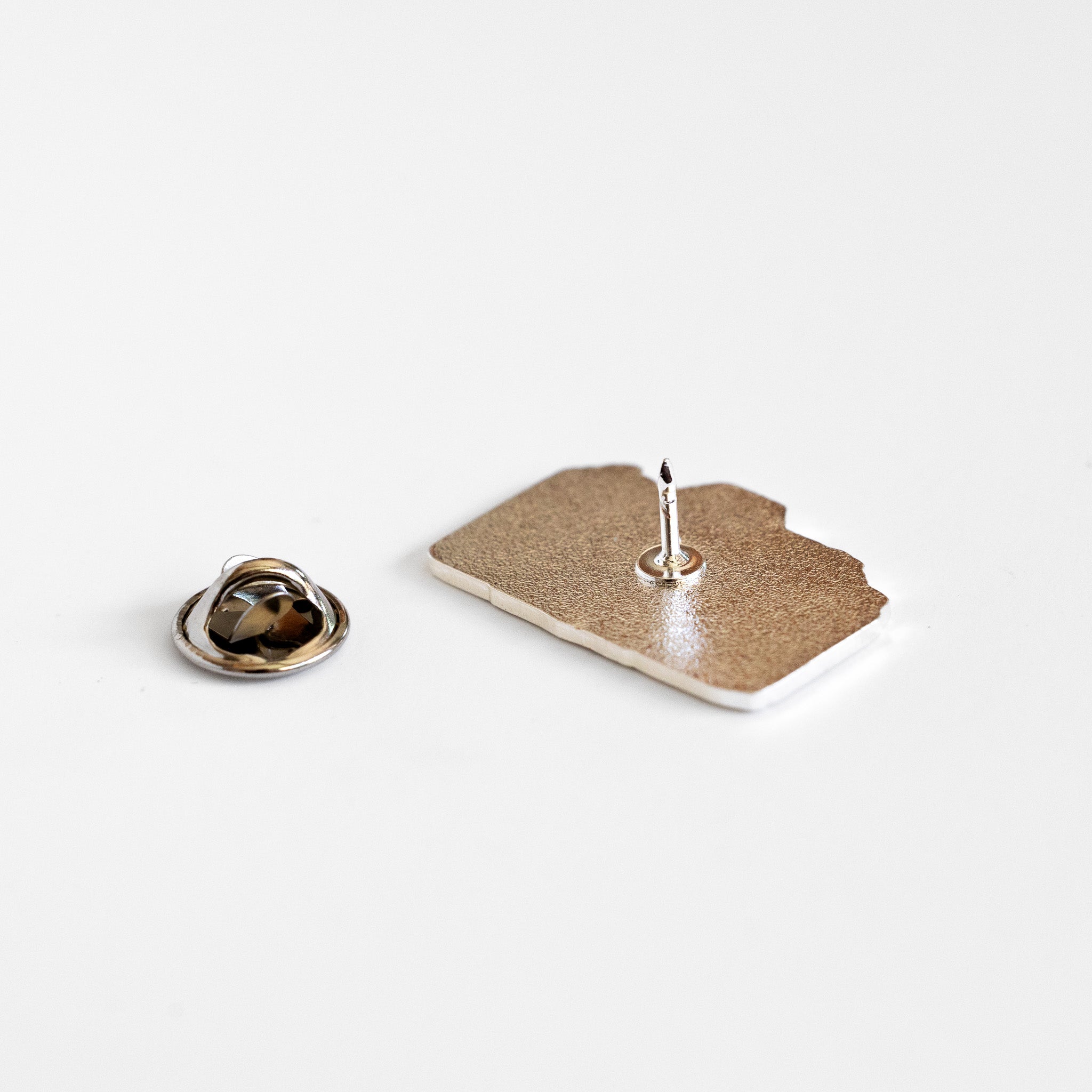 Film Camera Enamel Pin - Metallic Silver
