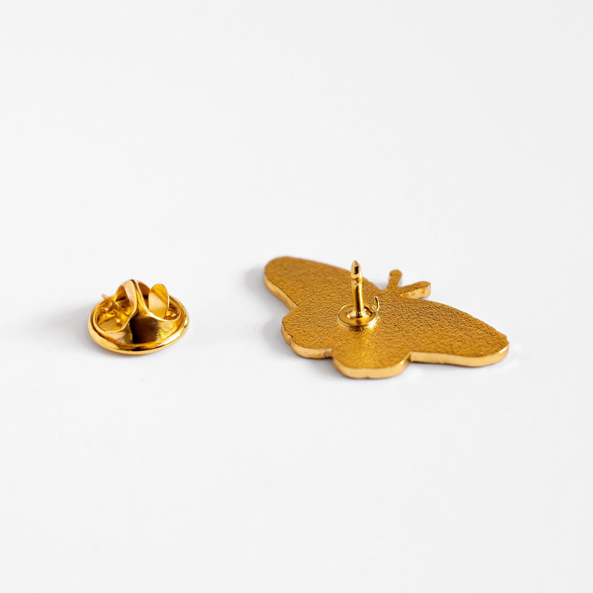 Monarch Butterfly Enamel Pin - Metallic Gold