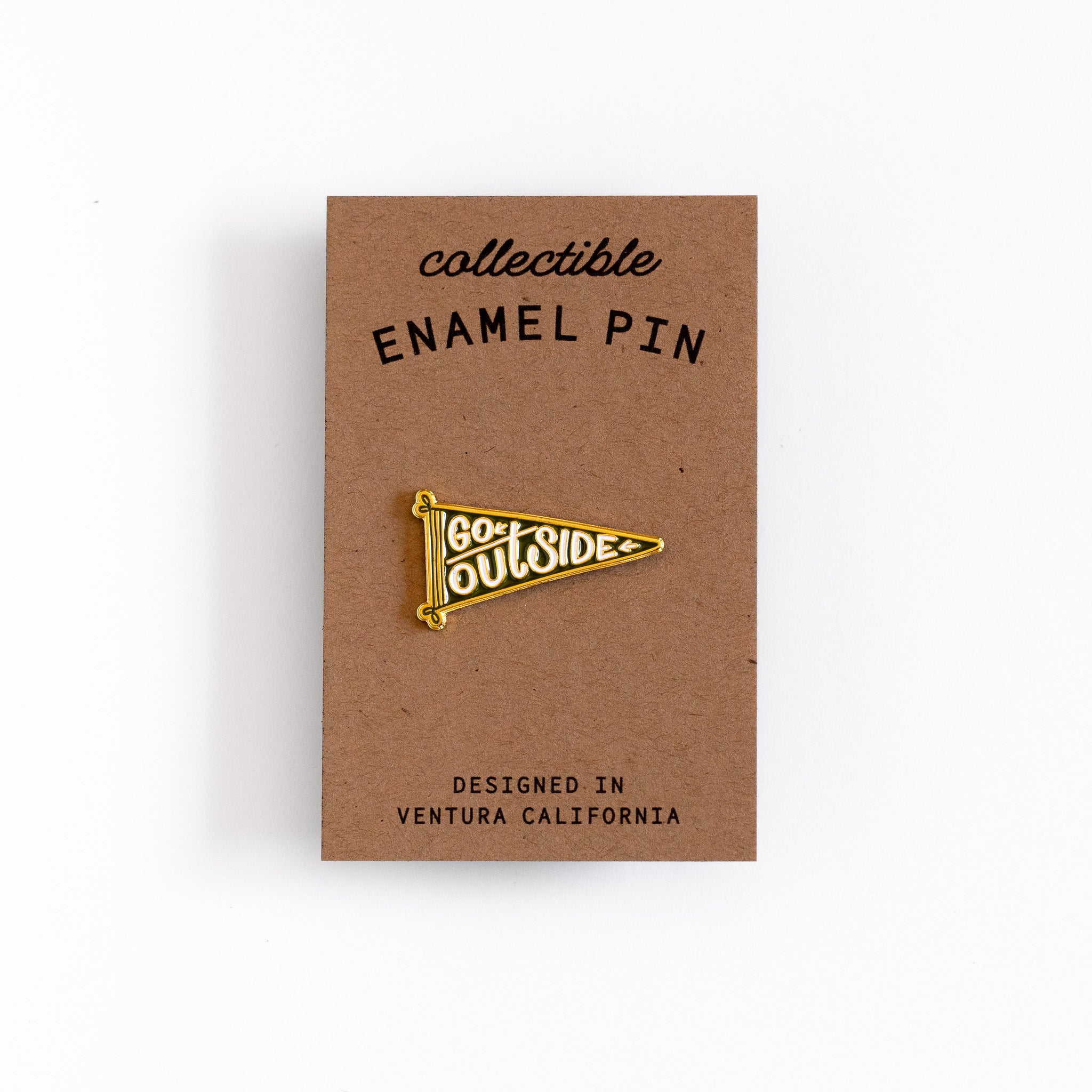 Go Outside Flag Enamel Pin