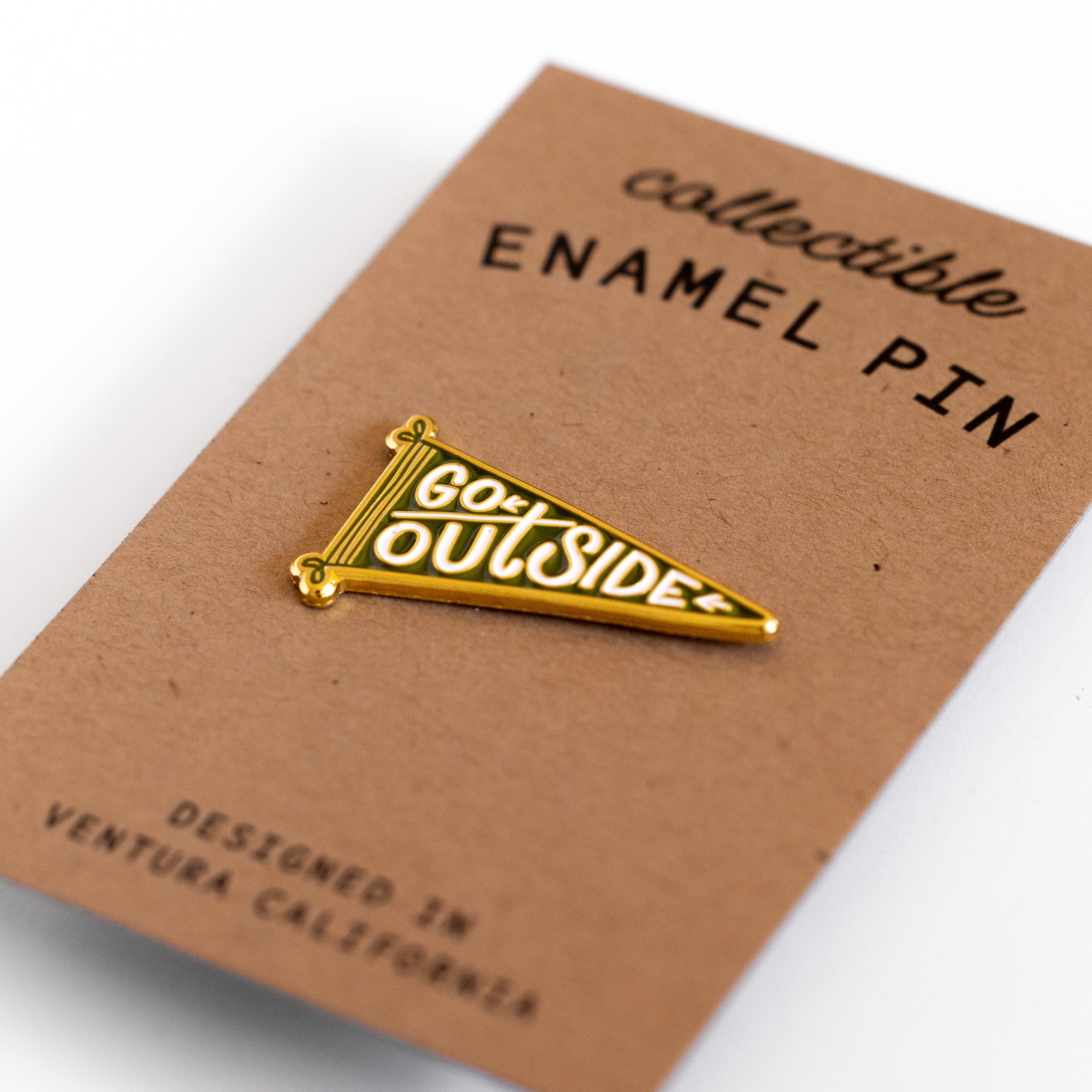 Go Outside Flag Enamel Pin