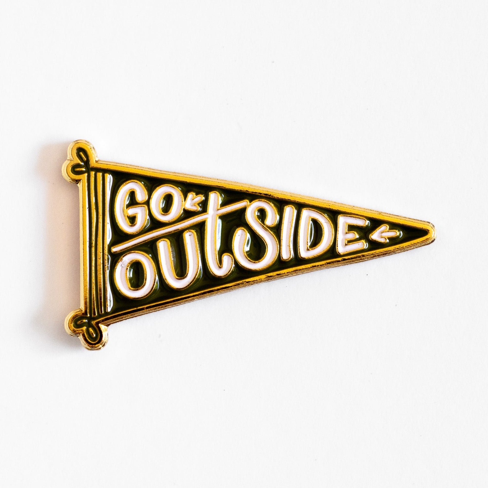 Go Outside Flag Enamel Pin