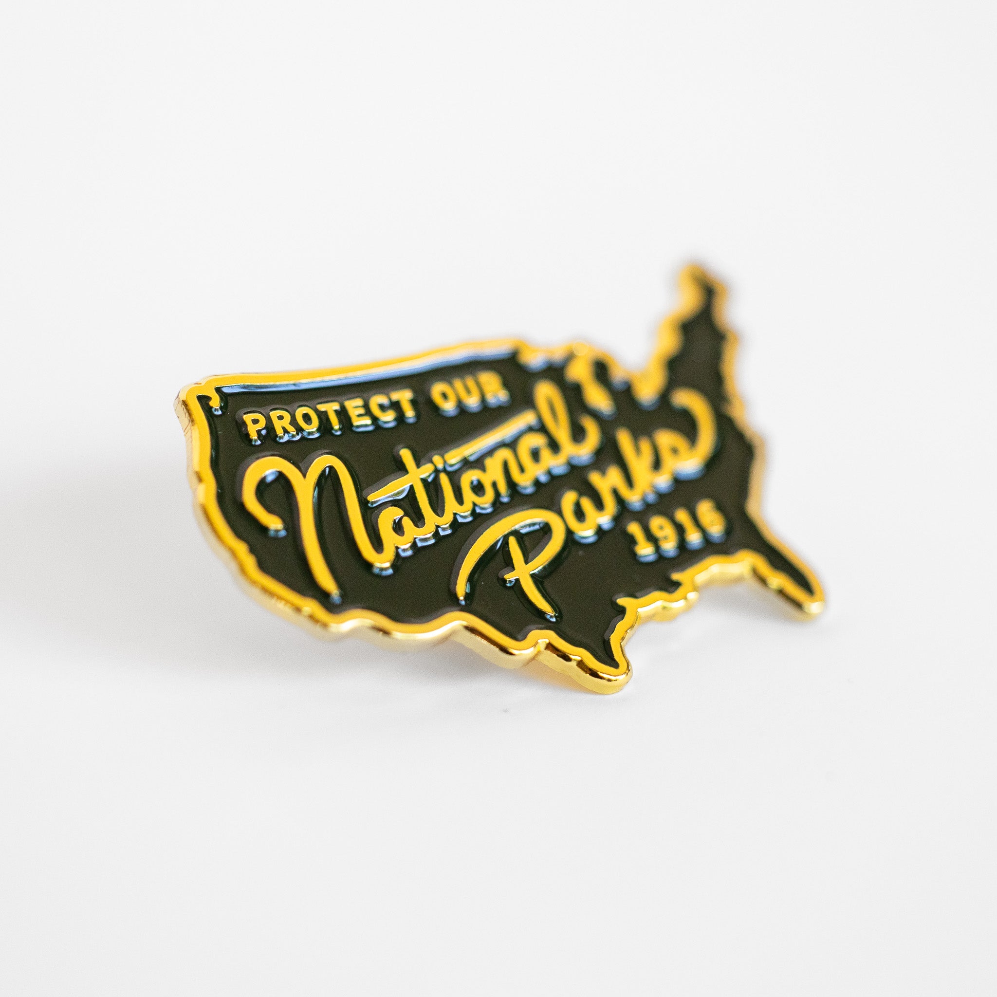 Protect Our National Parks Enamel Pin - Metallic Gold