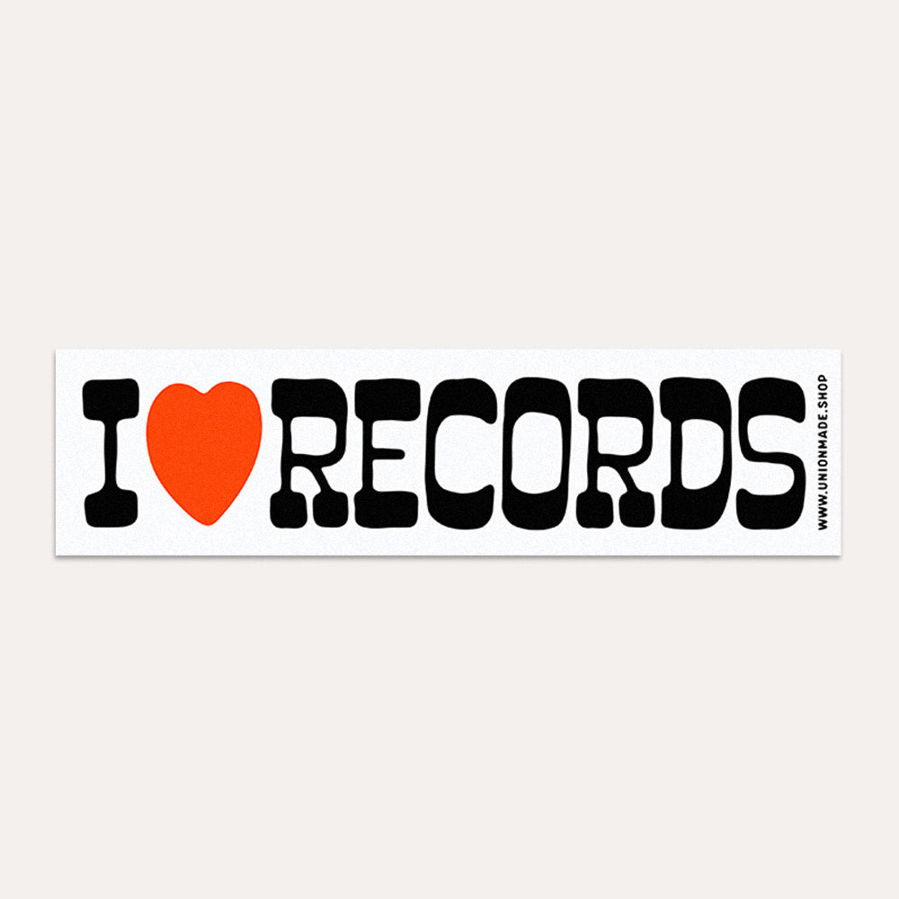I Love Records - Bumper Sticker