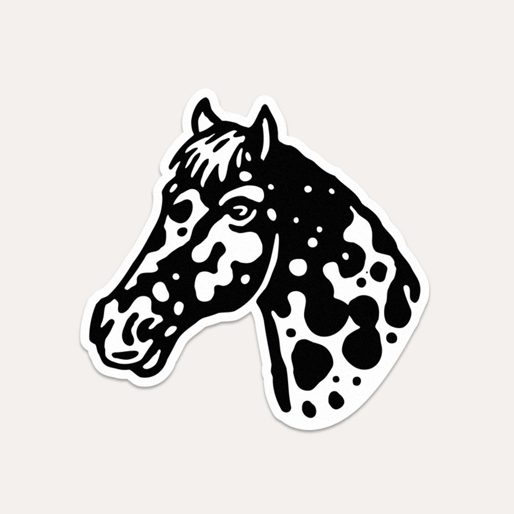 Horse Head B+W - Vinyl Sticker