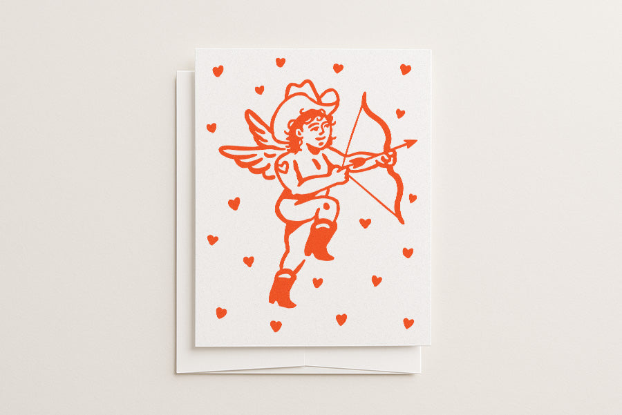 Cowboy Cupid - Blank Card