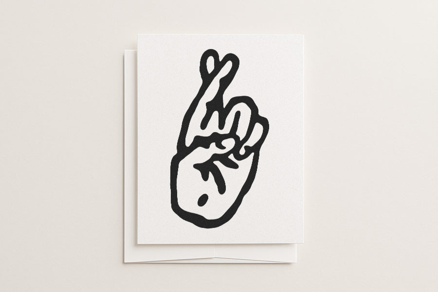 Fingers Crossed - Blank Card