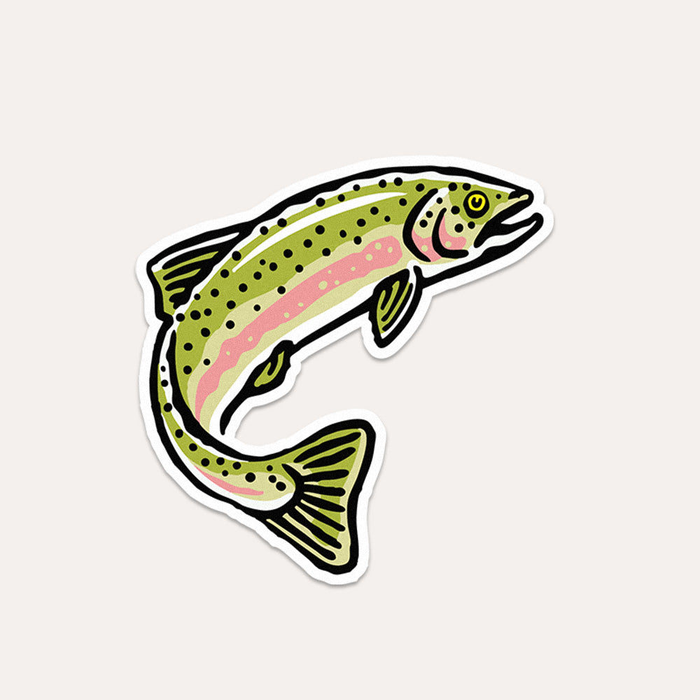 Jumping Rainbow Trout - Vinyl Sticker