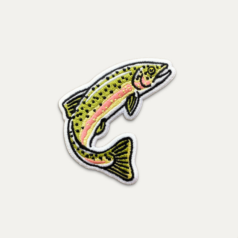 Jumping Trout - Iron On Patch