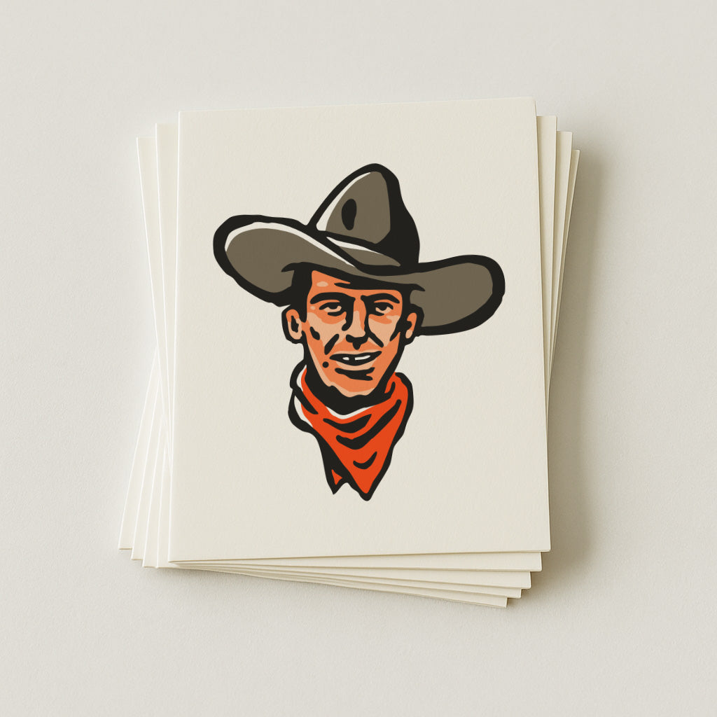 Cowboy Portrait - Illustration Print