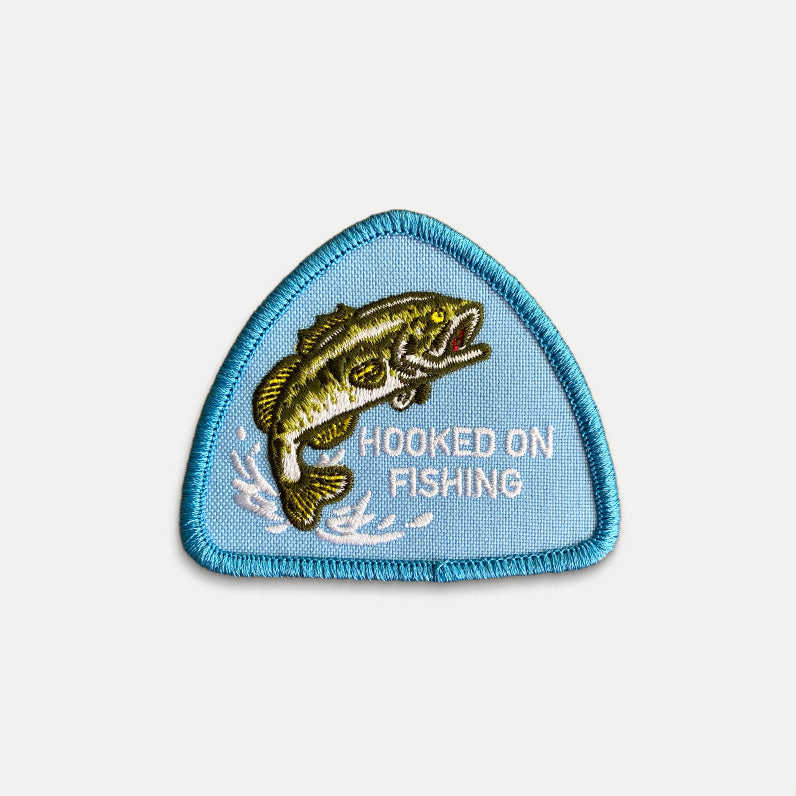 Hooked On Fishing - Iron On Patch