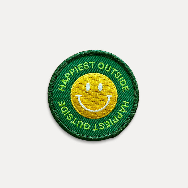 Happiest Outside - Iron On Patch