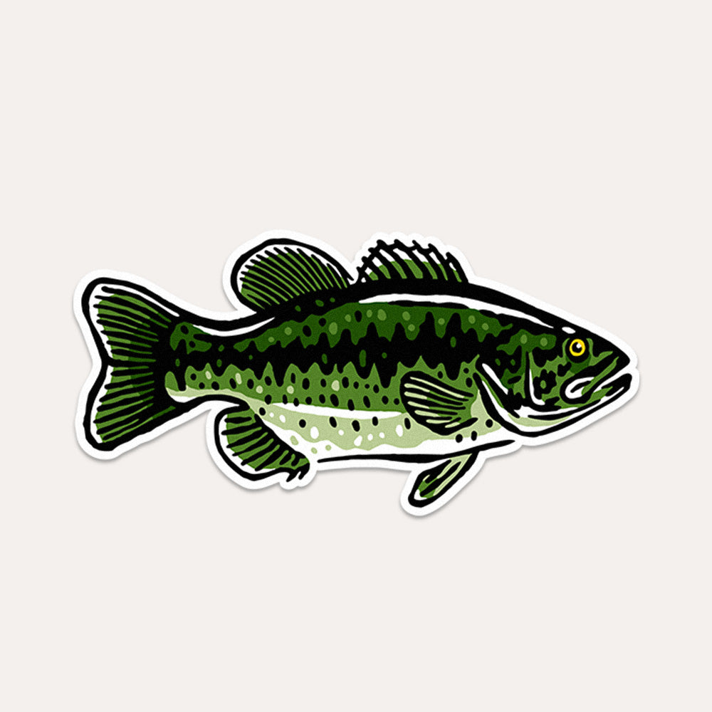 Largemouth Bass Fish - Vinyl Sticker