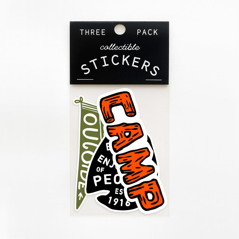 Camp 01 Vinyl Stickers - Three Pack