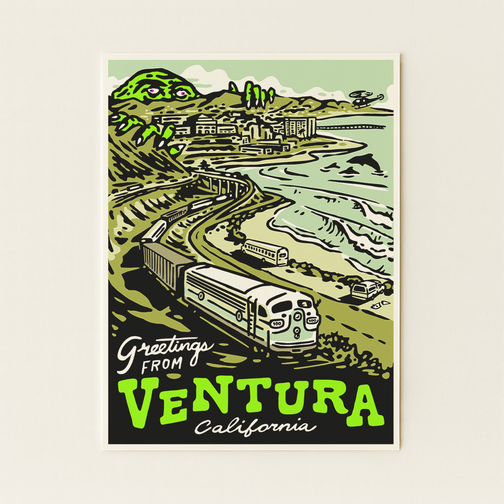 Greetings From VENTURA - Illustration Print