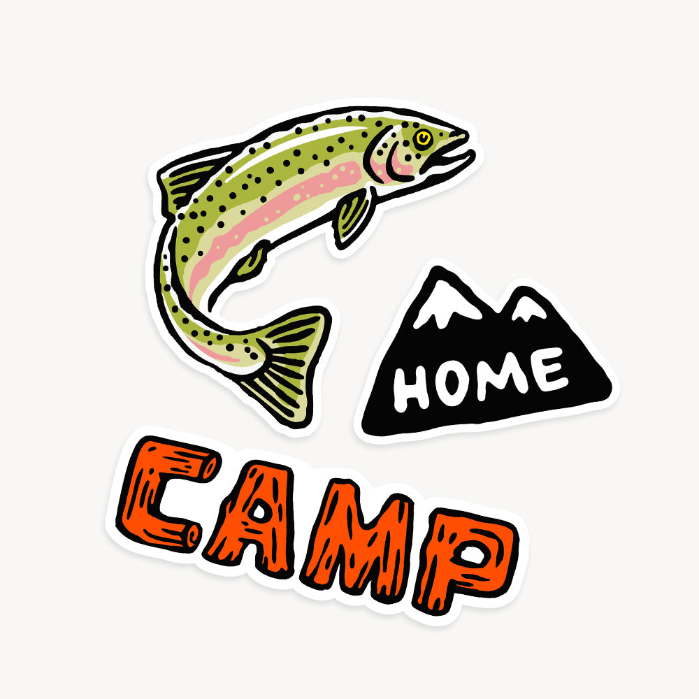 Camp 02 Vinyl Stickers - Three Pack