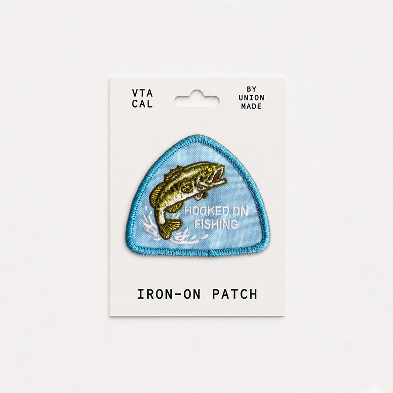 Hooked On Fishing - Iron On Patch