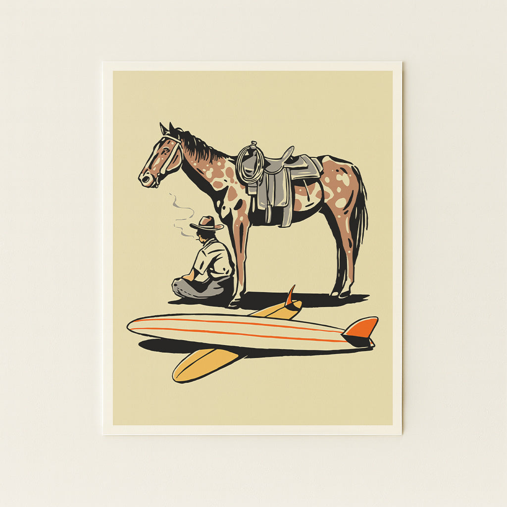 Surf Check - Illustration Print