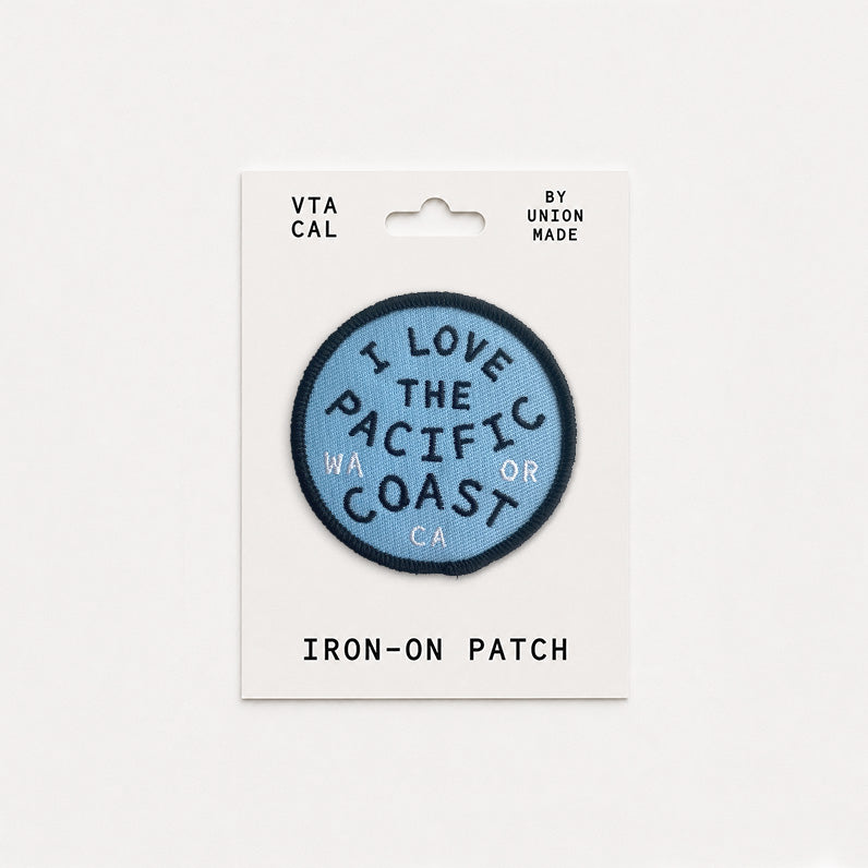 I Love The Pacific Coast - Iron On Patch - WA, OR, CA