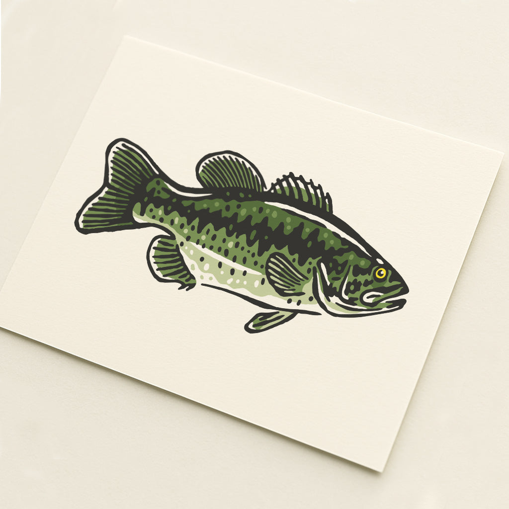 Largemouth Bass -  Illustration Print