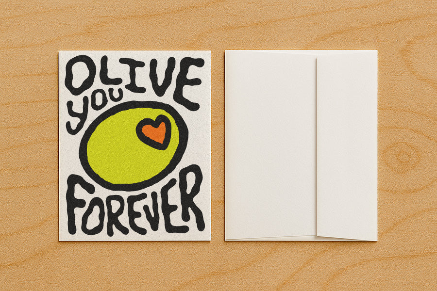 Olive You Forever - Blank Card