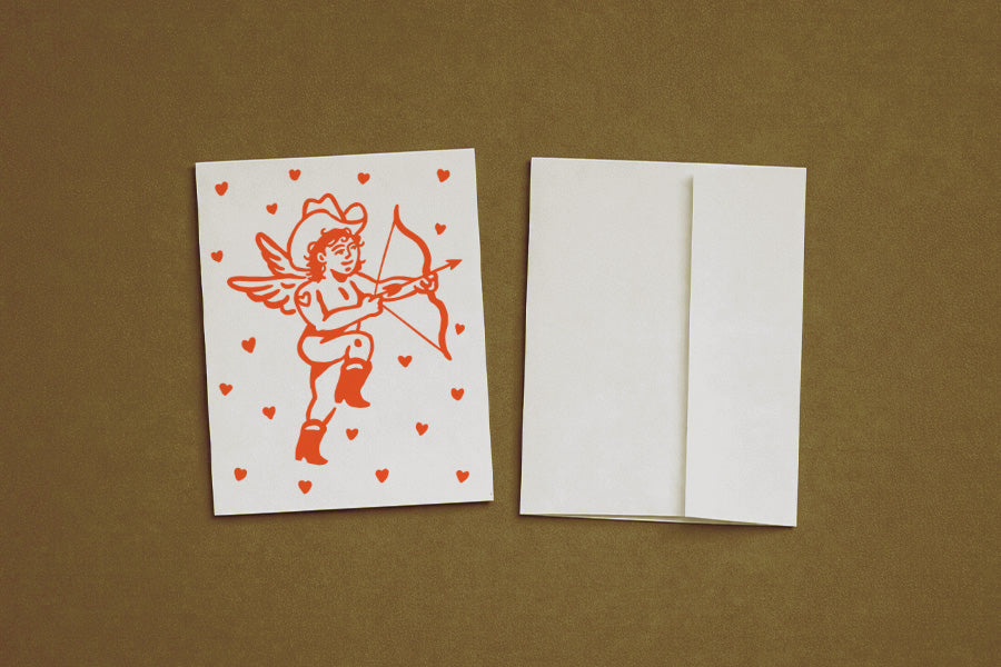 Cowboy Cupid - Blank Card