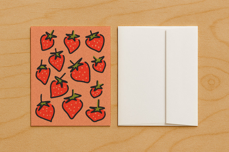 Strawberries - Blank Card