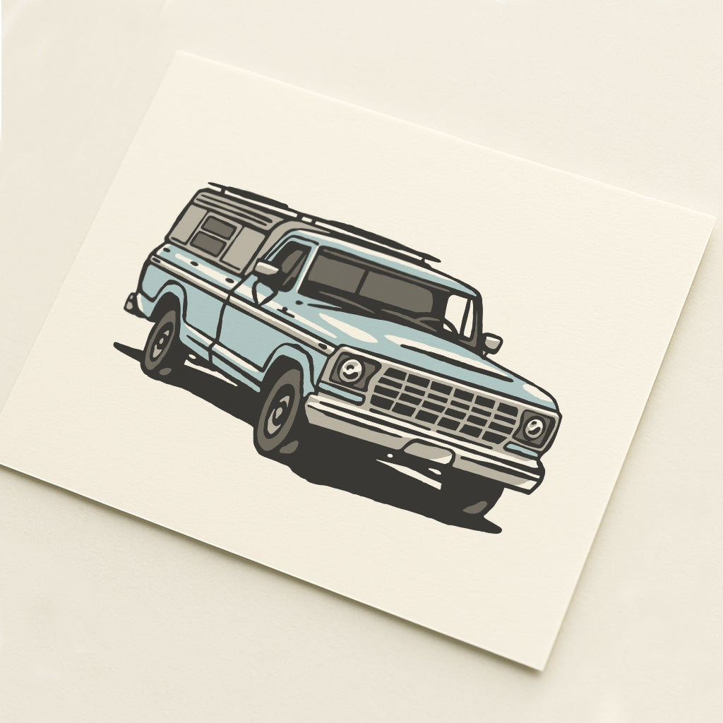 1980s Ford F-Series - Illustration Print