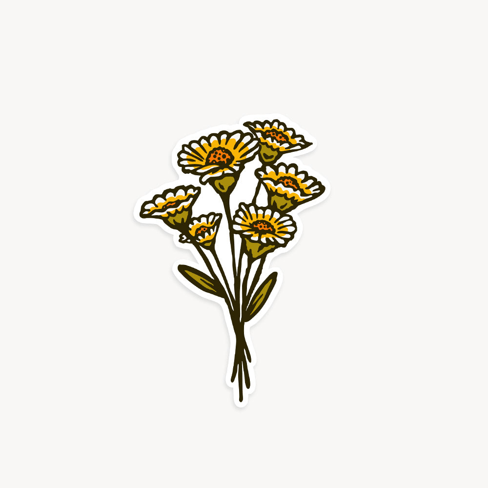 California Native Wildflowers Vinyl Stickers - Three Pack