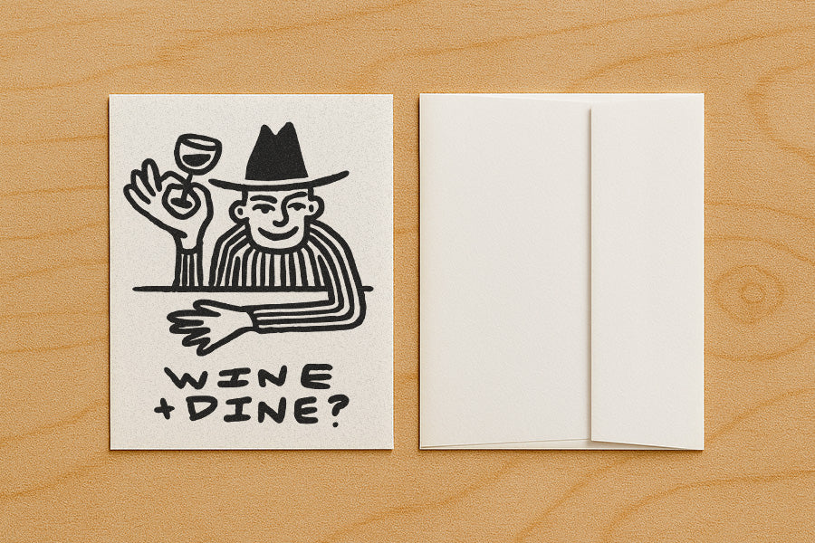 Wine + Dine? - Blank Card