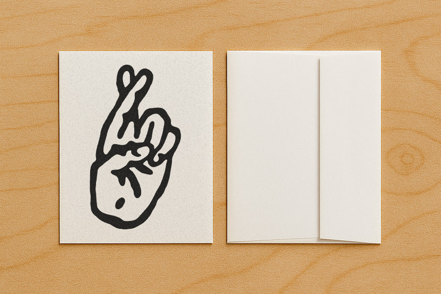 Fingers Crossed - Blank Card