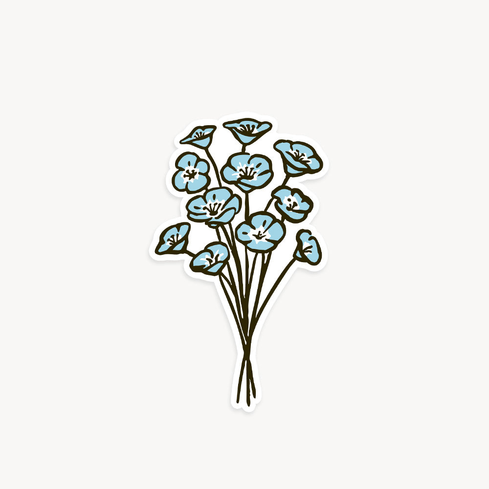 California Native Wildflowers Vinyl Stickers - Three Pack