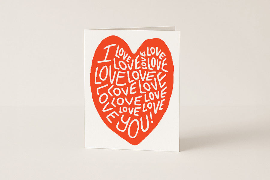 I Love Love Love You - Blank Card